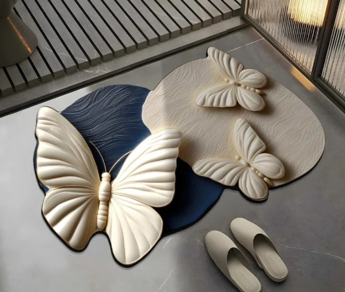 3D Realistic Pattern Non-Slip Absorbent Mat - Safe, Slip-Resistant, Quick-Drying