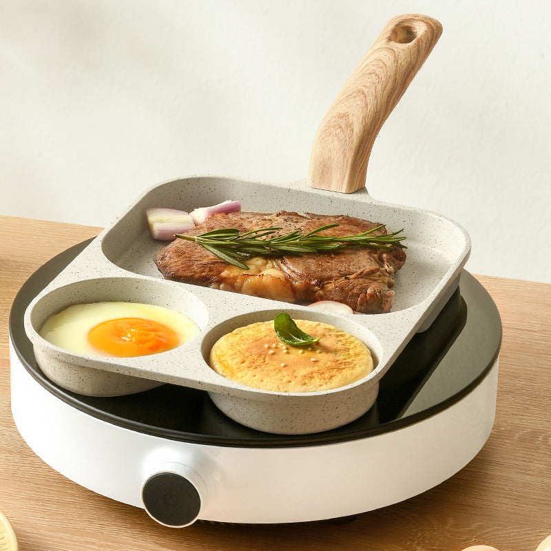 3-in-1 Nonstick Stone Frying Pan: Ideal for Eggs, Bacon, and Burgers