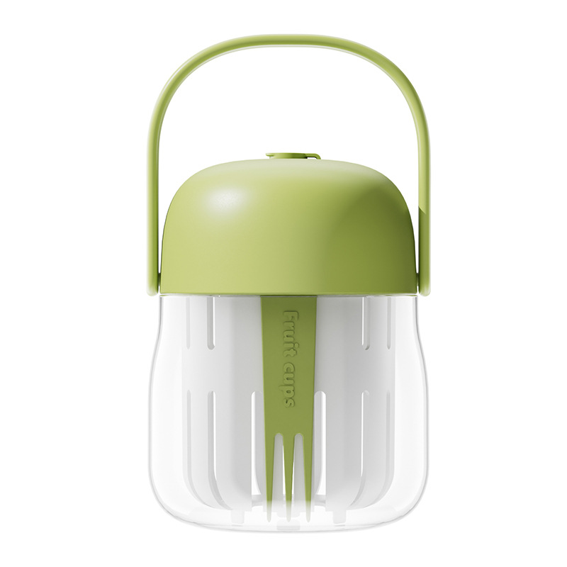 CrispLunch Pro: Salad Cup with Built-in Ice Pack & Drainable Desig