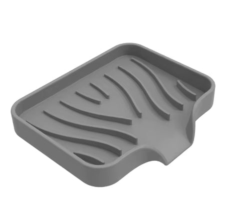 Non-Slip Silicone Soap Drain Mat - Mini Kitchen Sink Tray