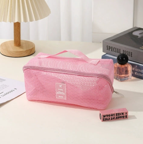 Large Mesh Makeup Bag – Lightweight &Big Capacity