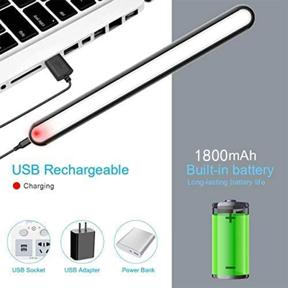 Magnetic LED Desk Lamp with Touch Dimming and USB Recharge