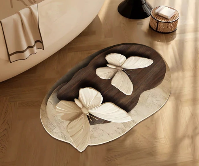 3D Realistic Pattern Non-Slip Absorbent Mat - Safe, Slip-Resistant, Quick-Drying