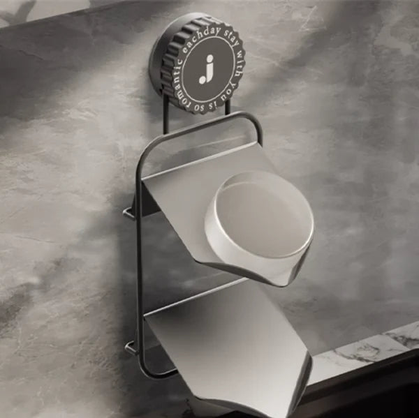Iron Soap Dish with Suction Cup - Simple and Sleek