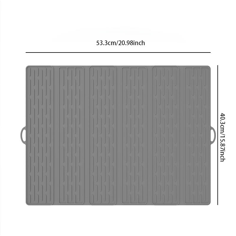 Multi-Functional Silicone Mat for Dishes, Produce & Utensils | Foldable & Space-Saving