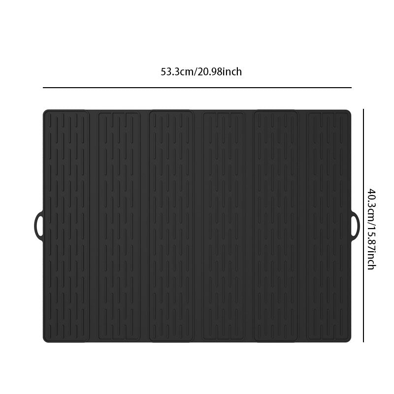 Multi-Functional Silicone Mat for Dishes, Produce & Utensils | Foldable & Space-Saving