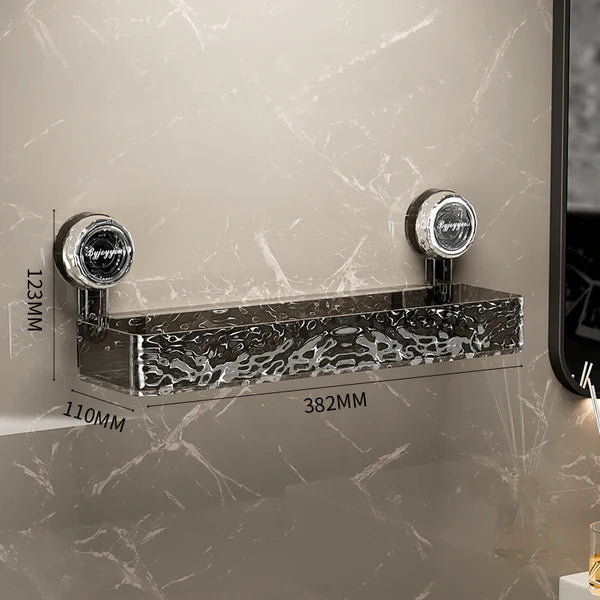 No-Drill Clear Wall Caddy: Drill-Free, Removable, Multifunctional Triangle & Rectangle Storage