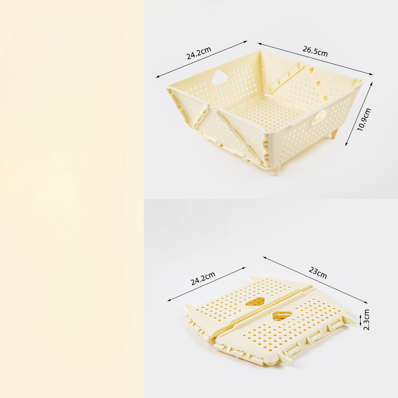 Foldable Multi-Functional Draining Storage Basket – Space-Saving, Heat-Resistant, Dual-Size