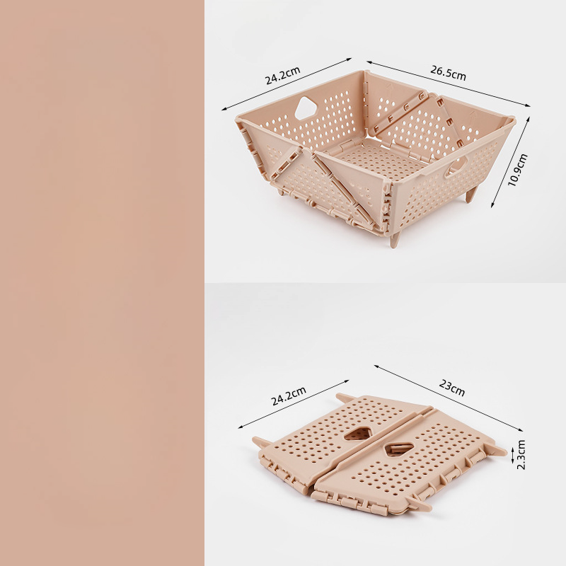 Foldable Multi-Functional Draining Storage Basket – Space-Saving, Heat-Resistant, Dual-Size