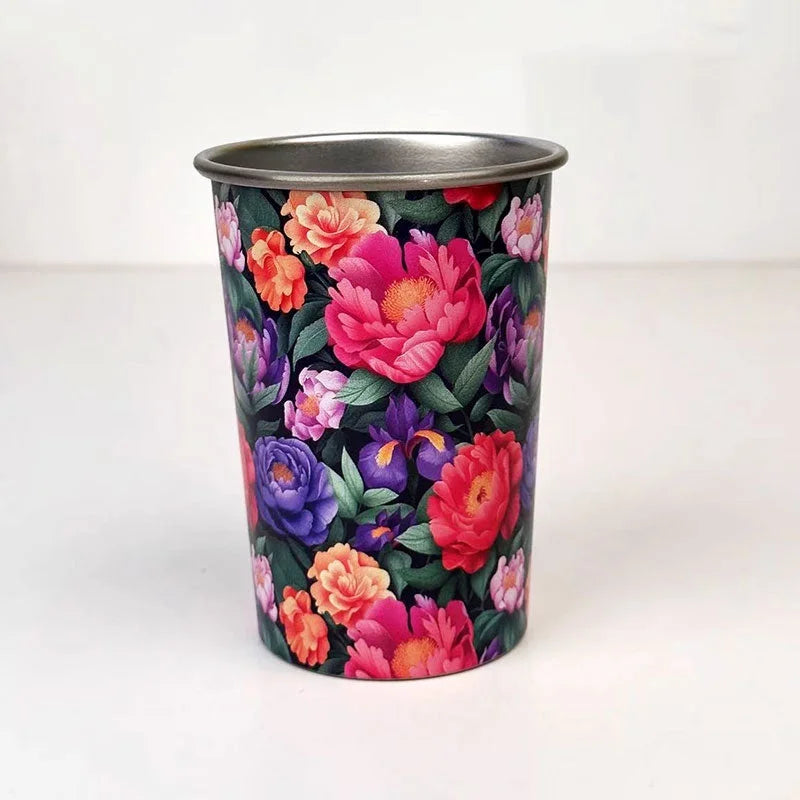 Vintage Floral Pattern Tea Thermos – Built-In Infuser, 28 Oz/35 Oz