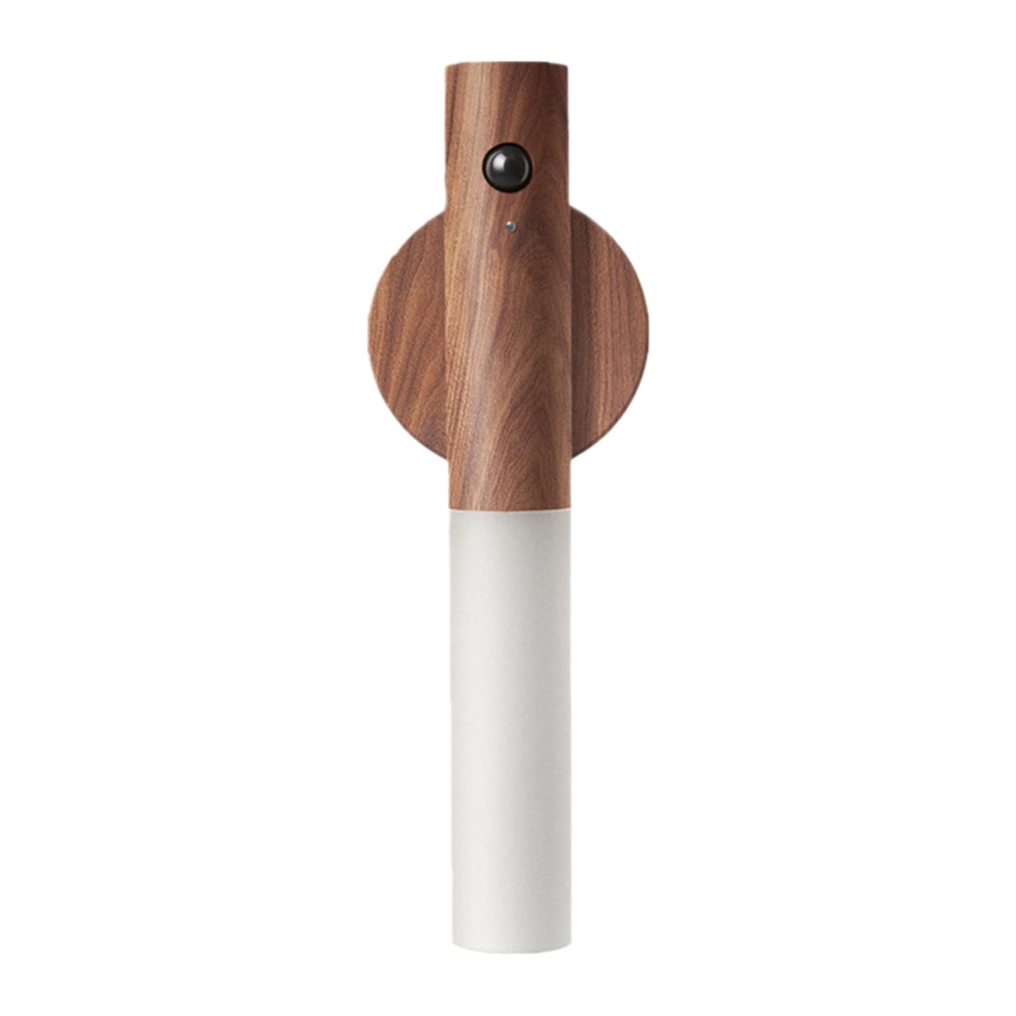 No-Drill Magnetic Walnut Motion Sensor Wall Lamp - Wireless Convenience and Elegant Design