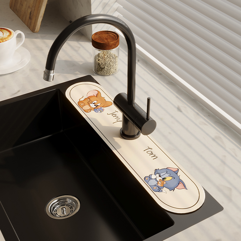 Versatile Non-Slip Drain Mat for Kitchen, Bathroom, and Countertops, Dries Quickly