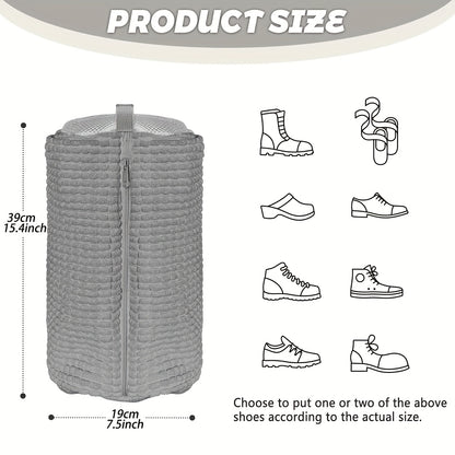 Machine-Washable Chenille Fiber Shoe Laundry Bag – Gentle, Reusable, Eco-Friendly