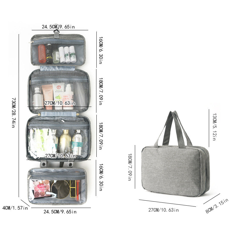 JetPack Go: Foldable Hanging Toiletry Bag with Wet/Dry Separation | 8 Pockets, 5 Colors