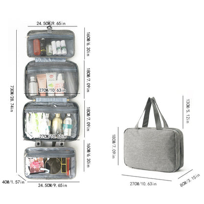 JetPack Go: Foldable Hanging Toiletry Bag with Wet/Dry Separation | 8 Pockets, 5 Colors