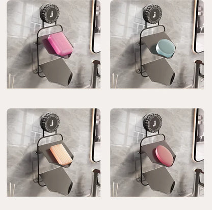 Iron Soap Dish with Suction Cup - Simple and Sleek