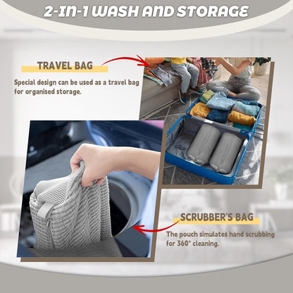 Machine-Washable Chenille Fiber Shoe Laundry Bag – Gentle, Reusable, Eco-Friendly