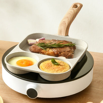 3-in-1 Nonstick Stone Frying Pan: Ideal for Eggs, Bacon, and Burgers