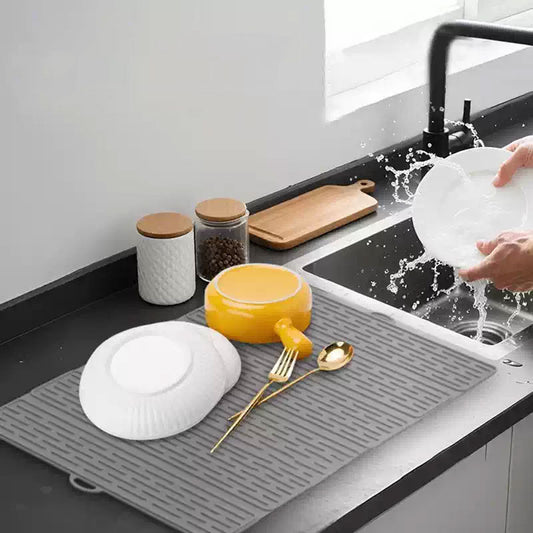 Multi-Functional Silicone Mat for Dishes, Produce & Utensils | Foldable & Space-Saving