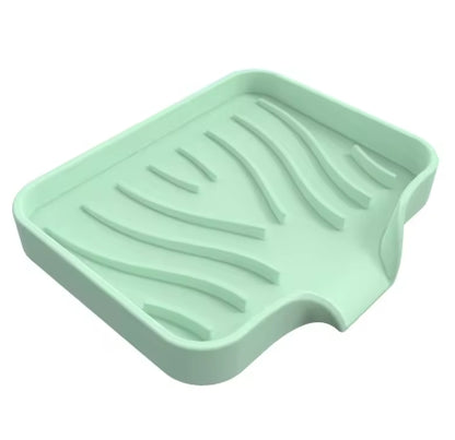 Non-Slip Silicone Soap Drain Mat - Mini Kitchen Sink Tray