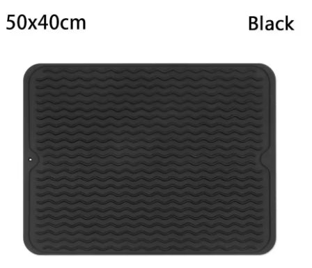 Wave Draining Pad Silicone Drying Mat New Non-slip Dish Holder Table Mat Kitchen Placemat Foldable Heat Insulation Pad