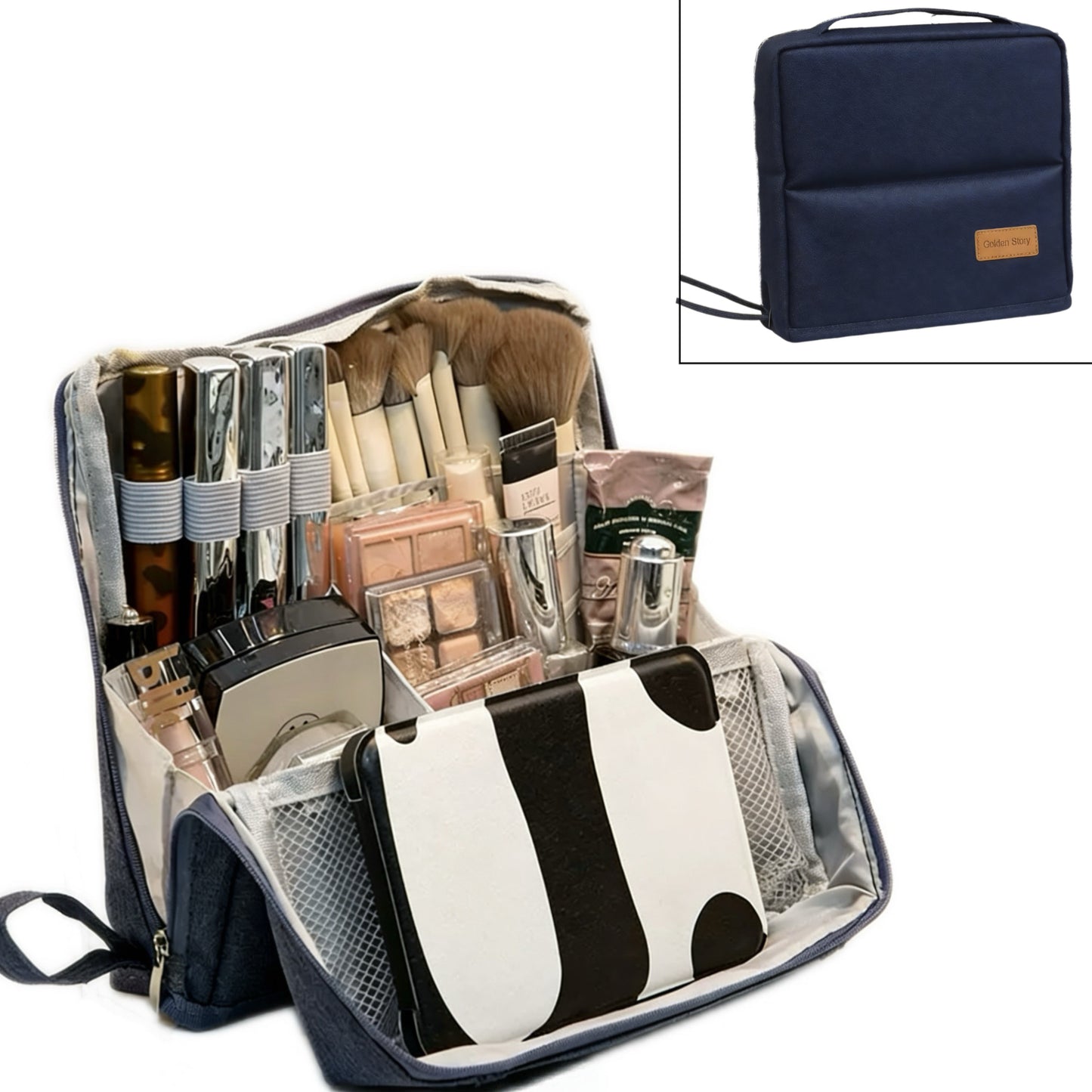 Standing Makeup Bag – Portable, Large Capacity