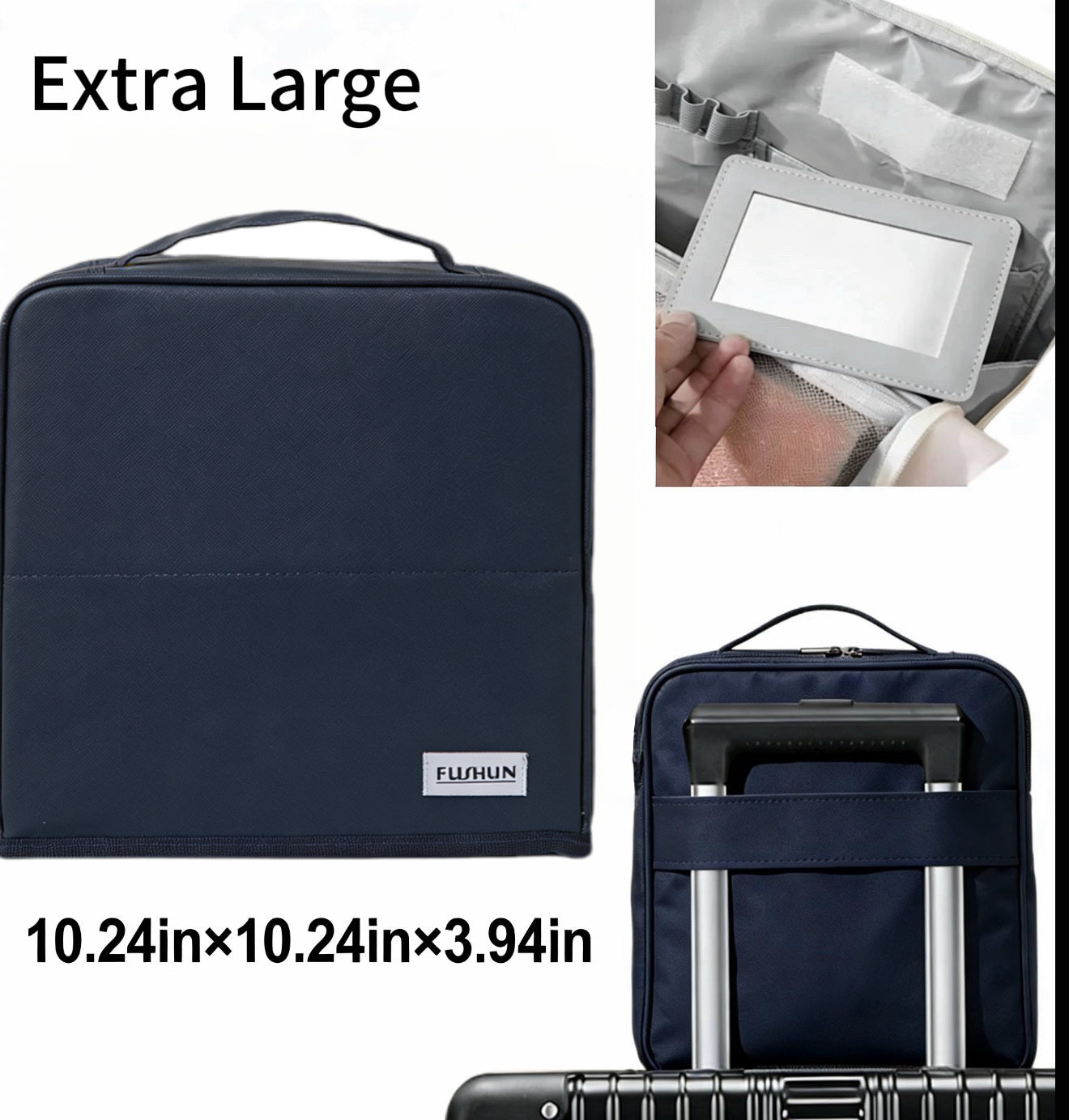 Standing Makeup Bag – Portable, Large Capacity