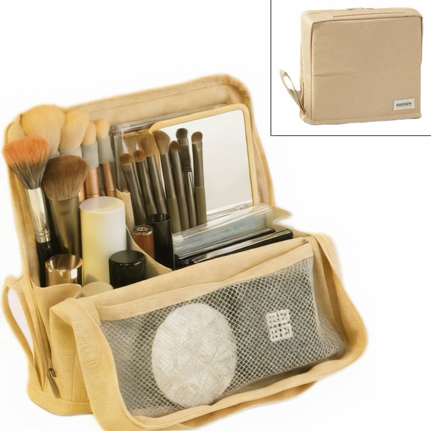 Standing Makeup Bag – Portable, Large Capacity