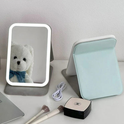 Portable Makeup Mirror – Foldable with LED Light