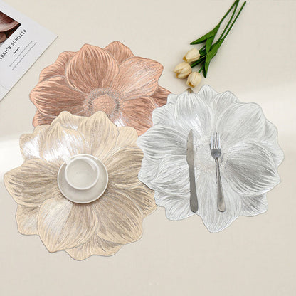 Creative Flower PVC Placemat – Waterproof & Oil-Proof