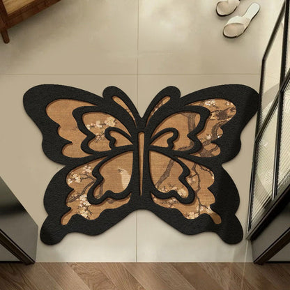 Vintage Butterfly Absorbent Mat – Quick Dry & Non-Slip