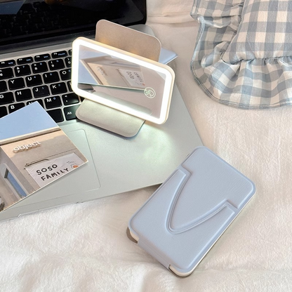 Portable Makeup Mirror – Foldable with LED Light