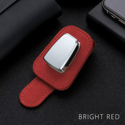 Leather Sunglasses Holder for Car - Custom Logo Available