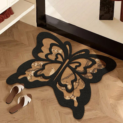 Vintage Butterfly Absorbent Mat – Quick Dry & Non-Slip