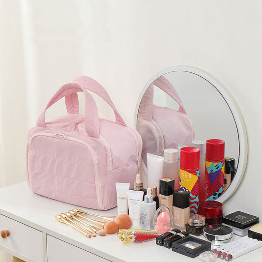 Travel Makeup Bag –  Dustproof & Water-Resistant with Multiple Compartments