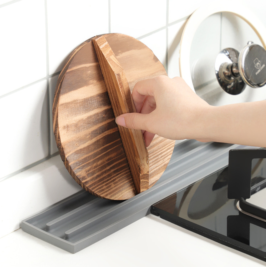 Food-Grade Silicone Lid Storage Mat: Secures Lids, Heat Resistant (230°C), Prevents Drips