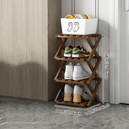Wooden Collapsible Shoes Shelf: Space-Saving & Practical Design