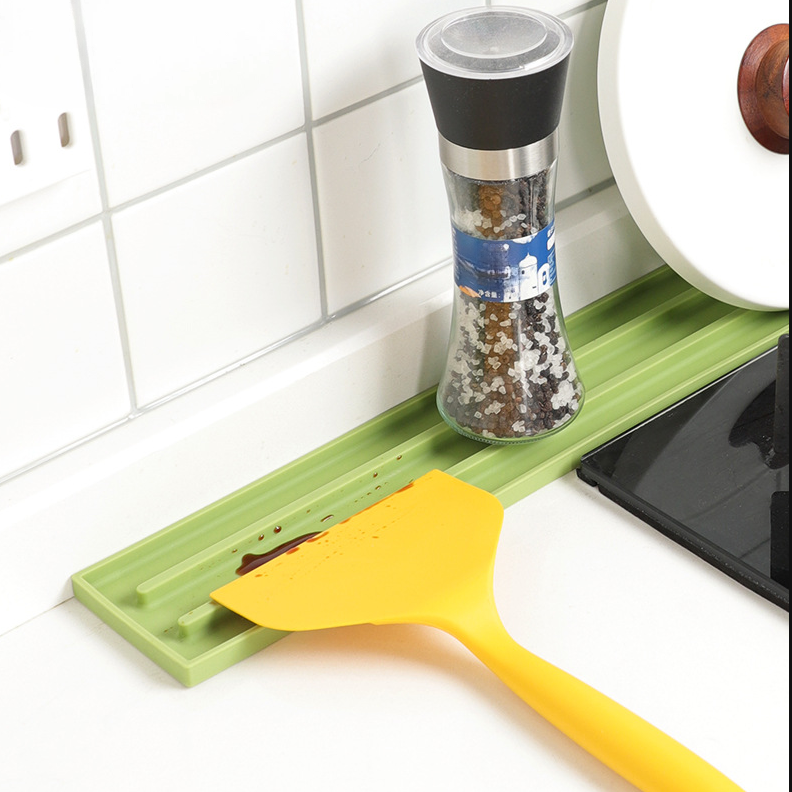 Food-Grade Silicone Lid Storage Mat: Secures Lids, Heat Resistant (230°C), Prevents Drips