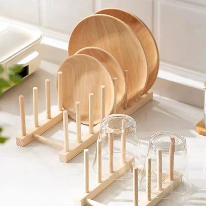 Multifunctional Wooden Dish Drying Rack – Easy to Install