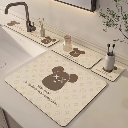 Diatomaceous Earth Sink Mat: Rapid Absorption & Anti-Slip
