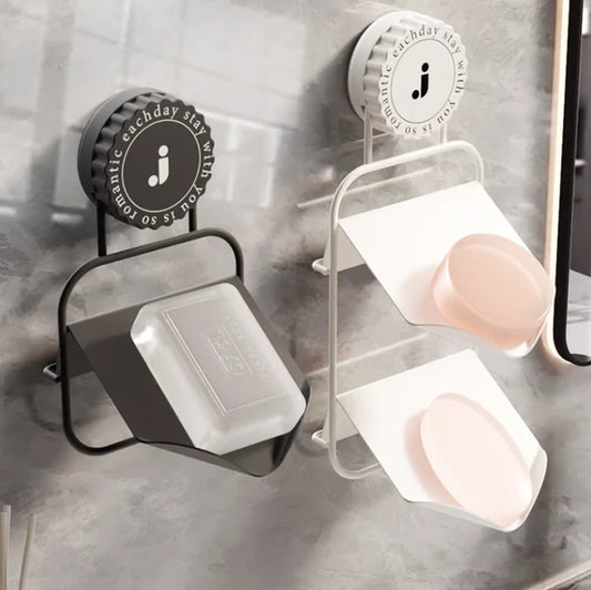 Iron Soap Dish with Suction Cup - Simple and Sleek