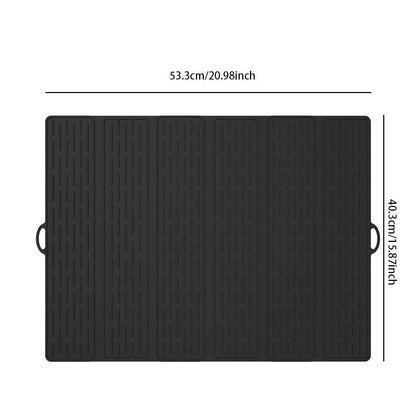 Multi-Functional Silicone Mat for Dishes, Produce & Utensils | Foldable & Space-Saving