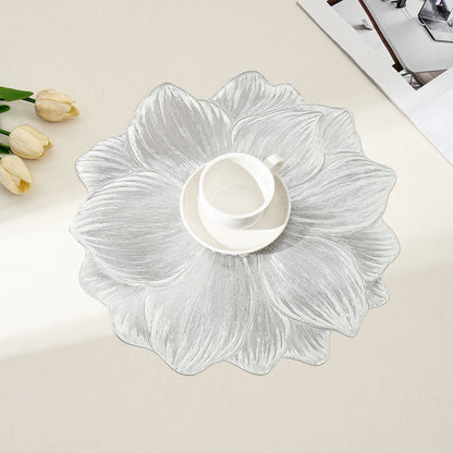 Creative Flower PVC Placemat – Waterproof & Oil-Proof