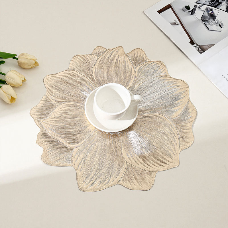 Creative Flower PVC Placemat – Waterproof & Oil-Proof