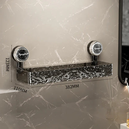 No-Drill Clear Wall Caddy: Drill-Free, Removable, Multifunctional Triangle & Rectangle Storage