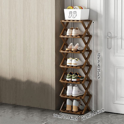 Wooden Collapsible Shoes Shelf: Space-Saving & Practical Design