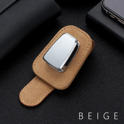 Leather Sunglasses Holder for Car - Custom Logo Available