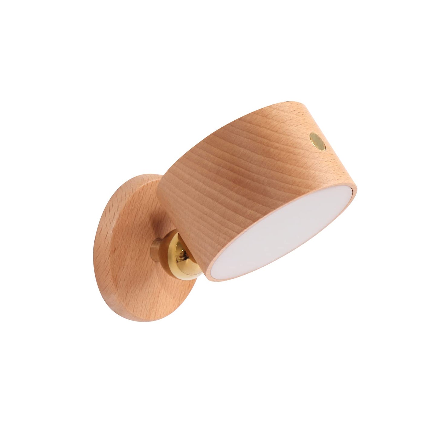 360-Degree Rotating Walnut Magnetic Wall Lamp