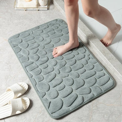 Cobblestone Embossed Bathroom Bath Mat